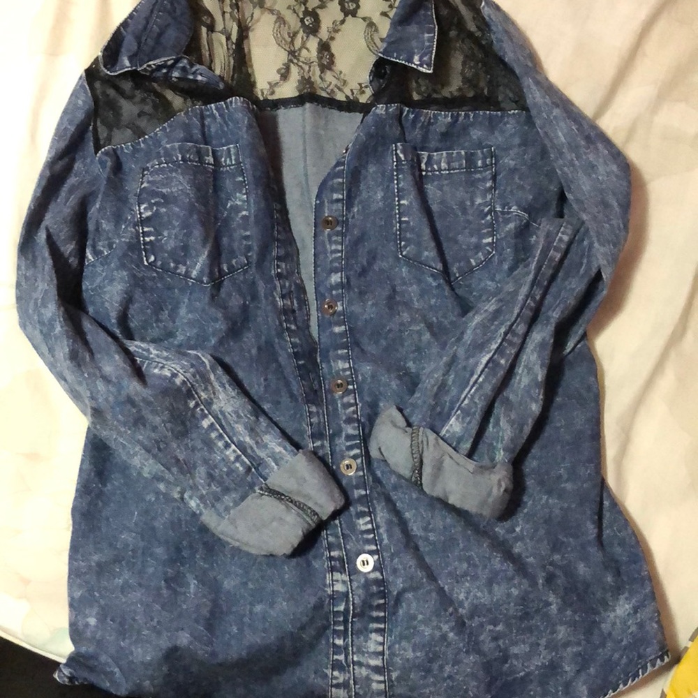 Long sleeve jeans shirt